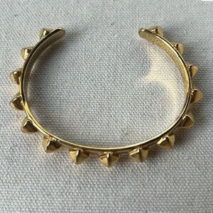 Stella & Dot Gold Pyramid Stud Cuff Bracelet